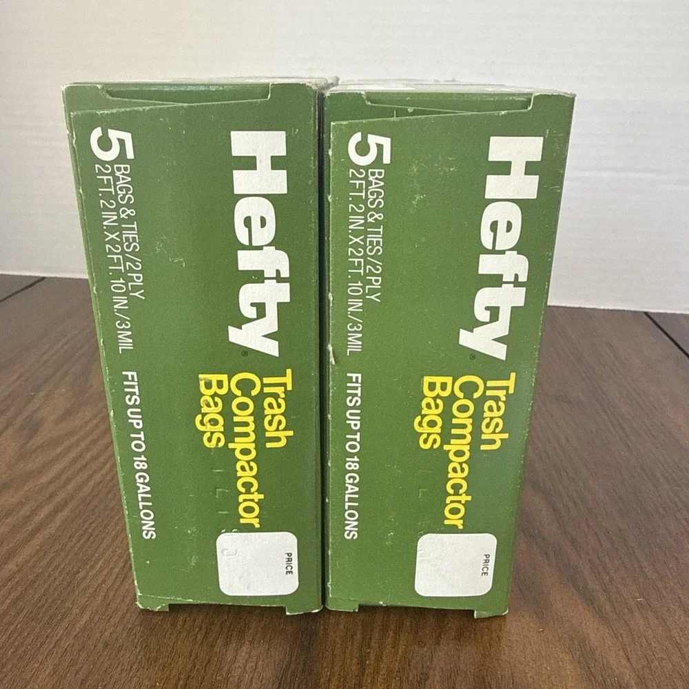 Hefty 18 Gallon Trash Compactor Bags 5 Backpack Liners Per Box - Lot of 2